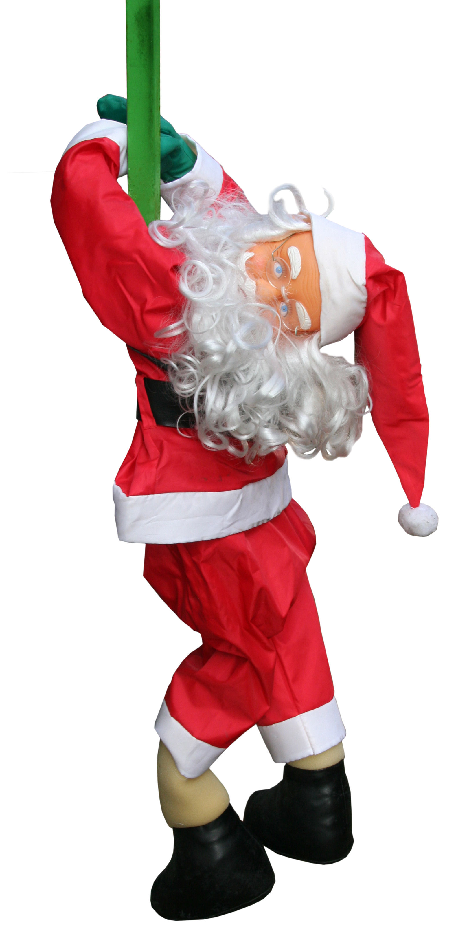 Dekofigur "Santa am Seil", 1,00m, Outdoor geeignet